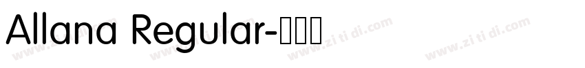 Allana Regular字体转换
